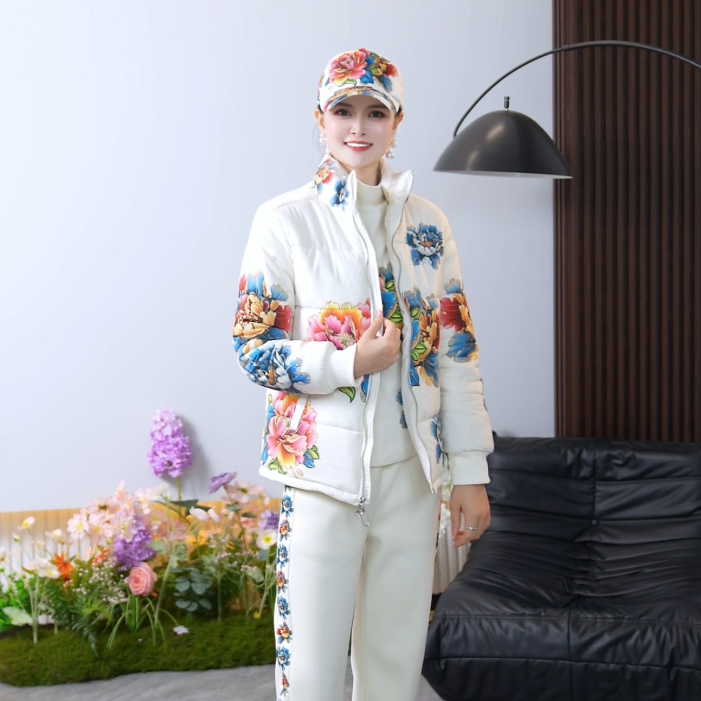 【棉服】25年新款冬装国色天香保暖棉服小个子短款防寒衣服254407