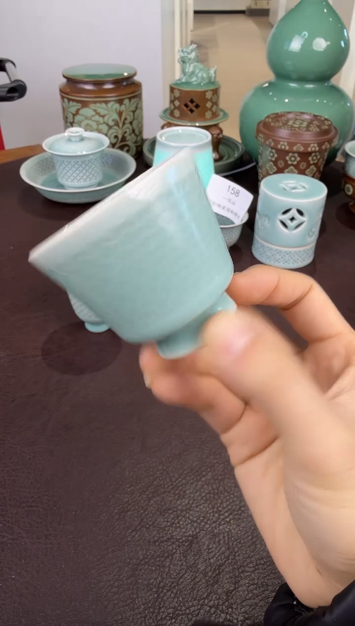 青瓷手工茶器包邮不带礼盒