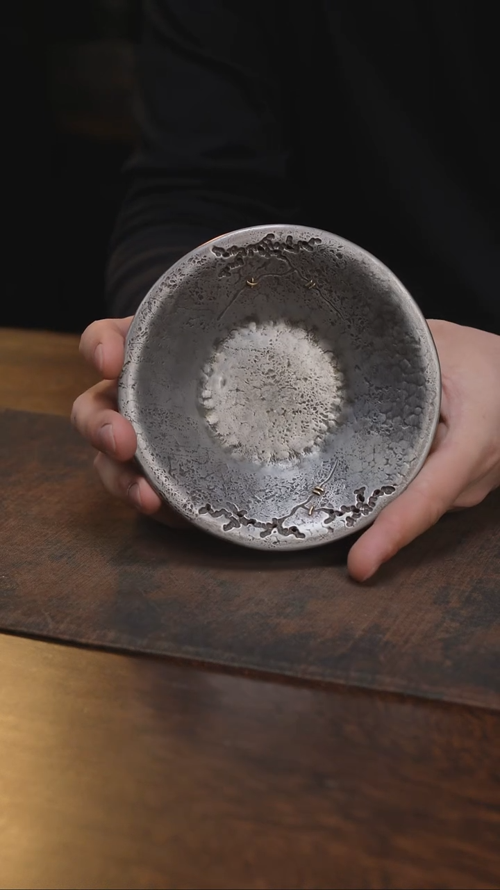 全手加厚破养壶锡碗