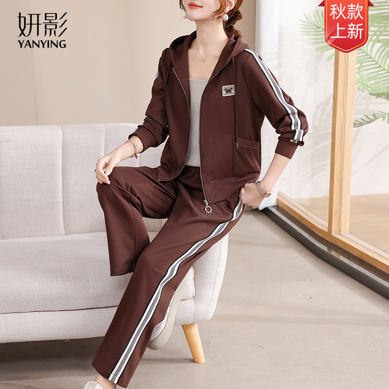 妍影秋季新款百搭显瘦气质洋气时髦休闲风中老年妈妈装
