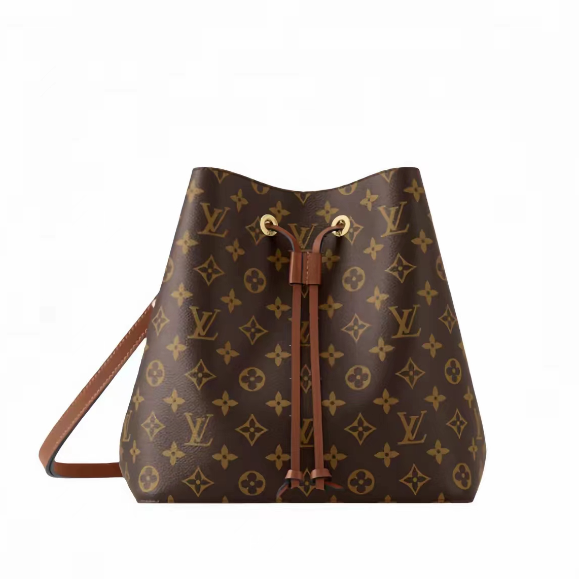 99新 LouisVuitton/路易威登 【KK】棕色水桶包/手拎腋下包斜挎包