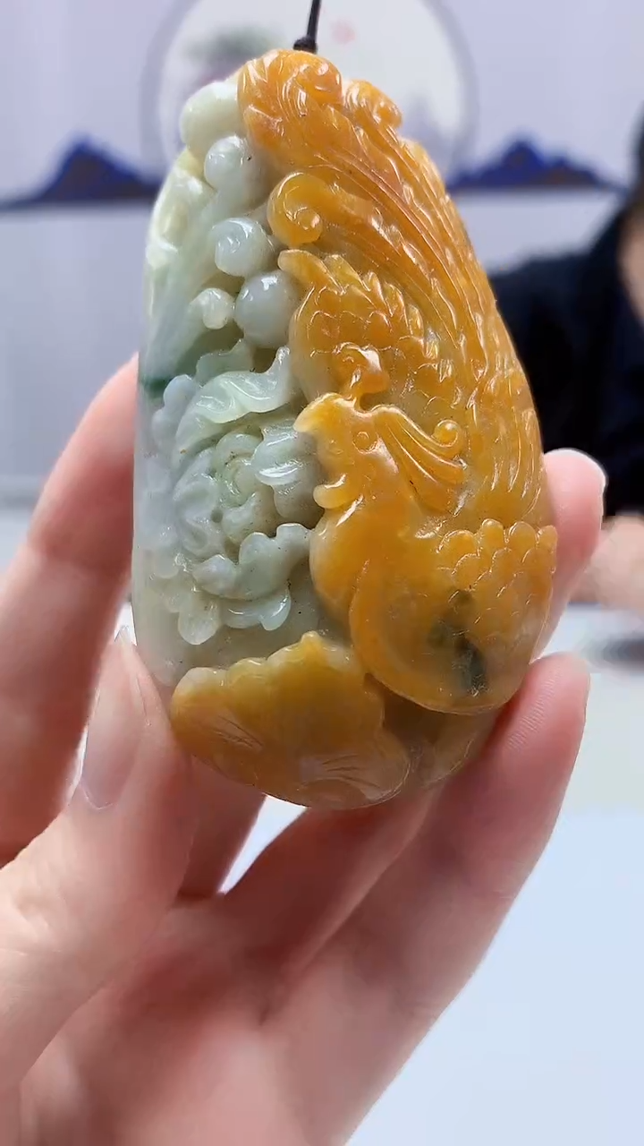 【闪购商品】定制翡翠未镶嵌5152zm-毛货挂件335