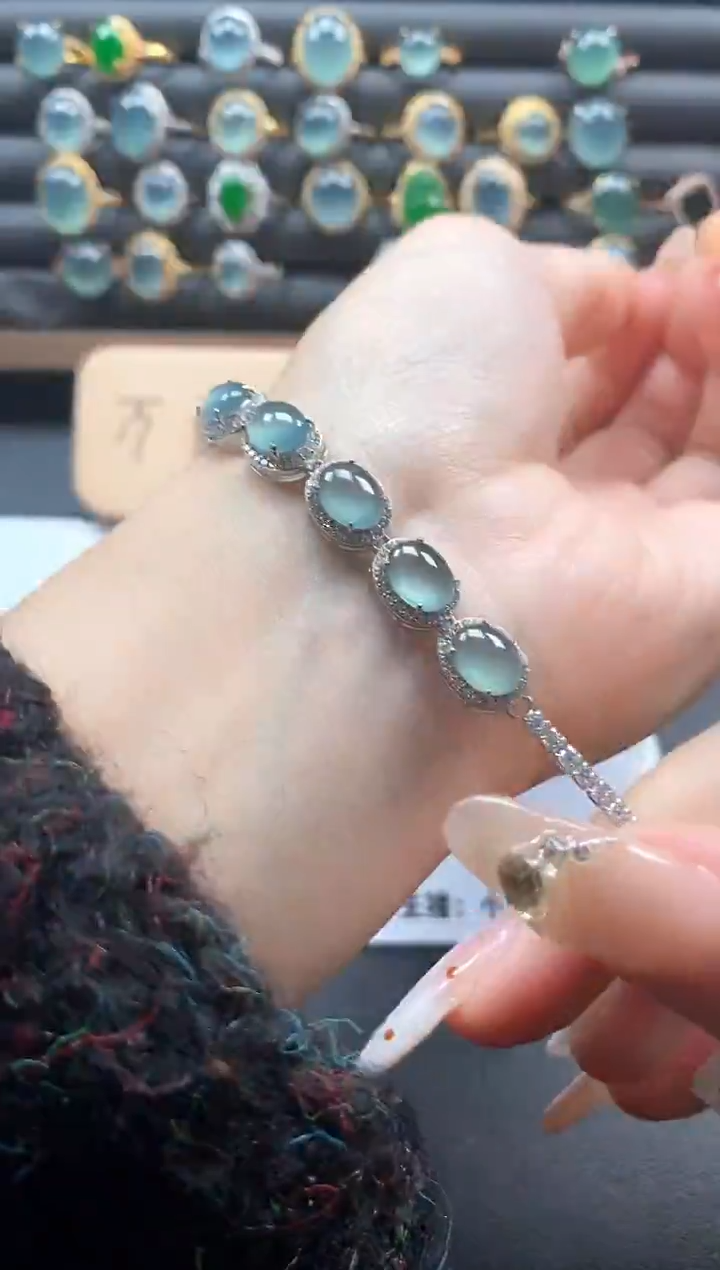 银S925镶嵌戒指翡翠51151