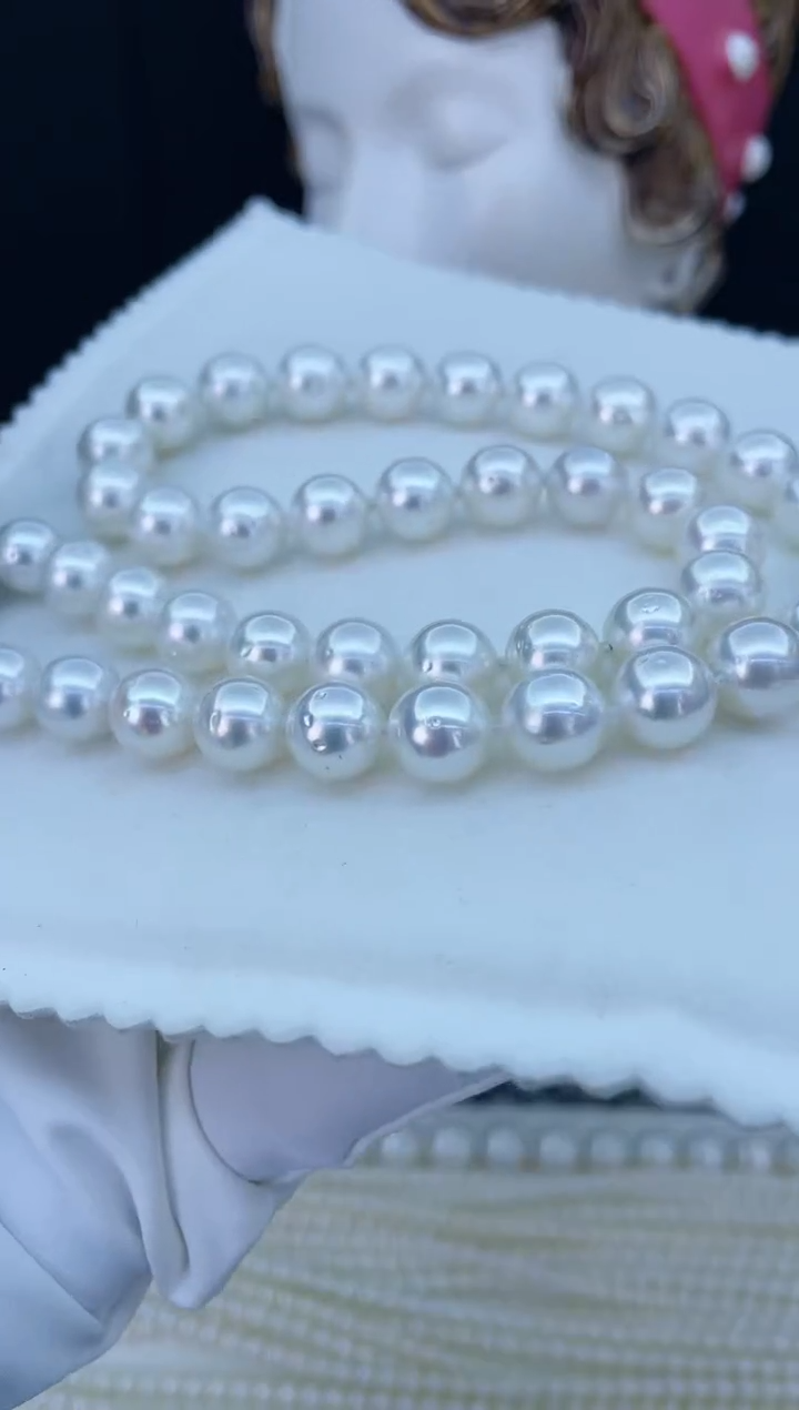 【闪购商品】海水珍珠颈饰合金海水澳白珍珠项链9-11mm