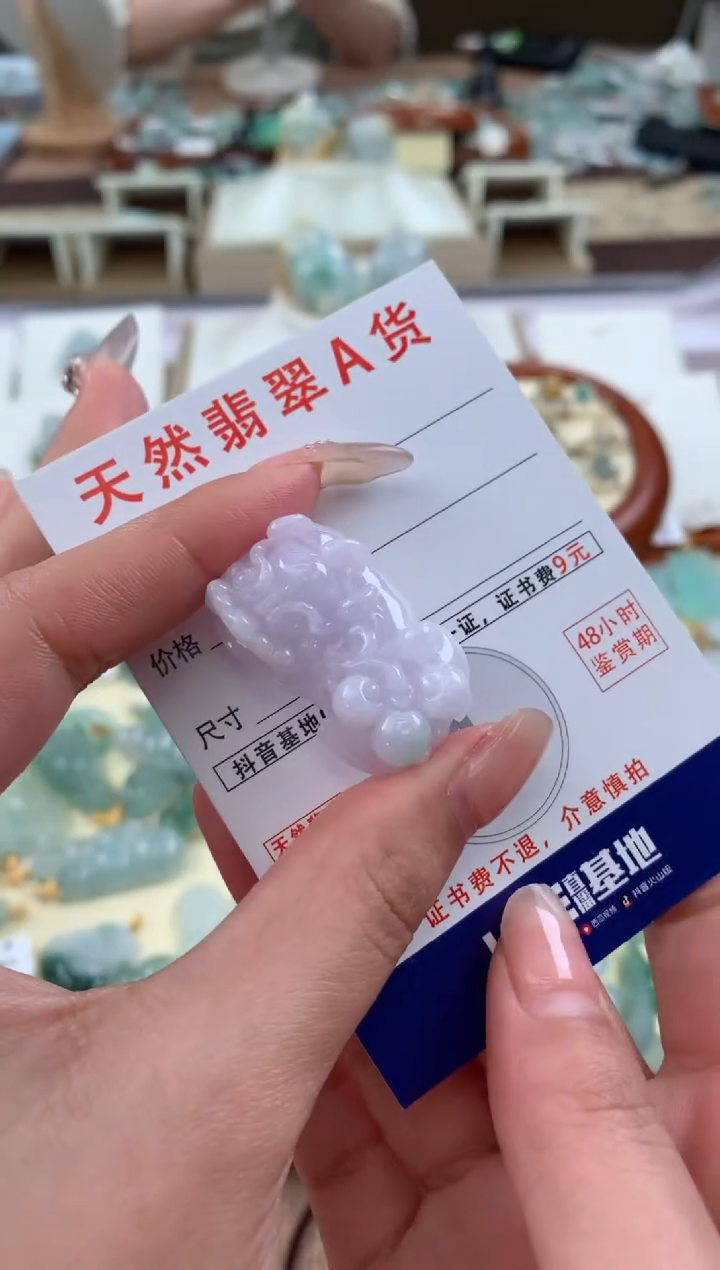【闪购商品】翡翠颈饰未镶嵌 天然A货翡翠挂件    