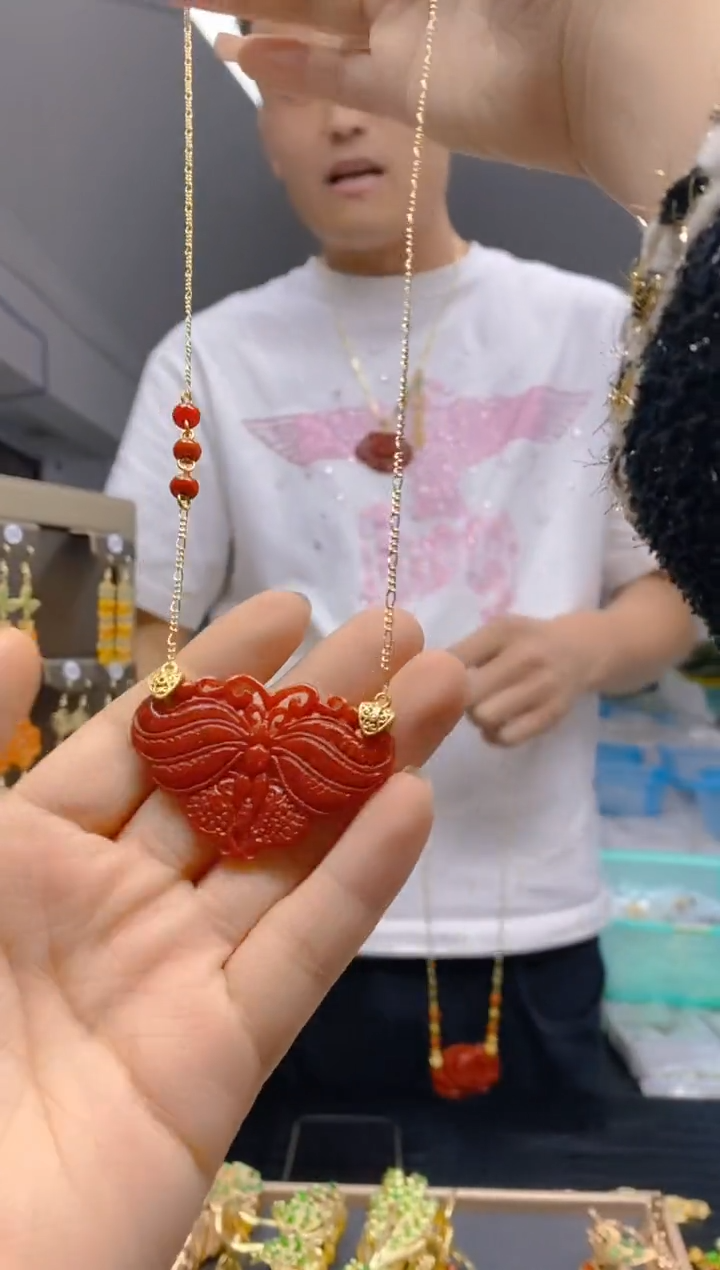 【闪购商品】翡翠耳饰合金0633翡翠锁骨链