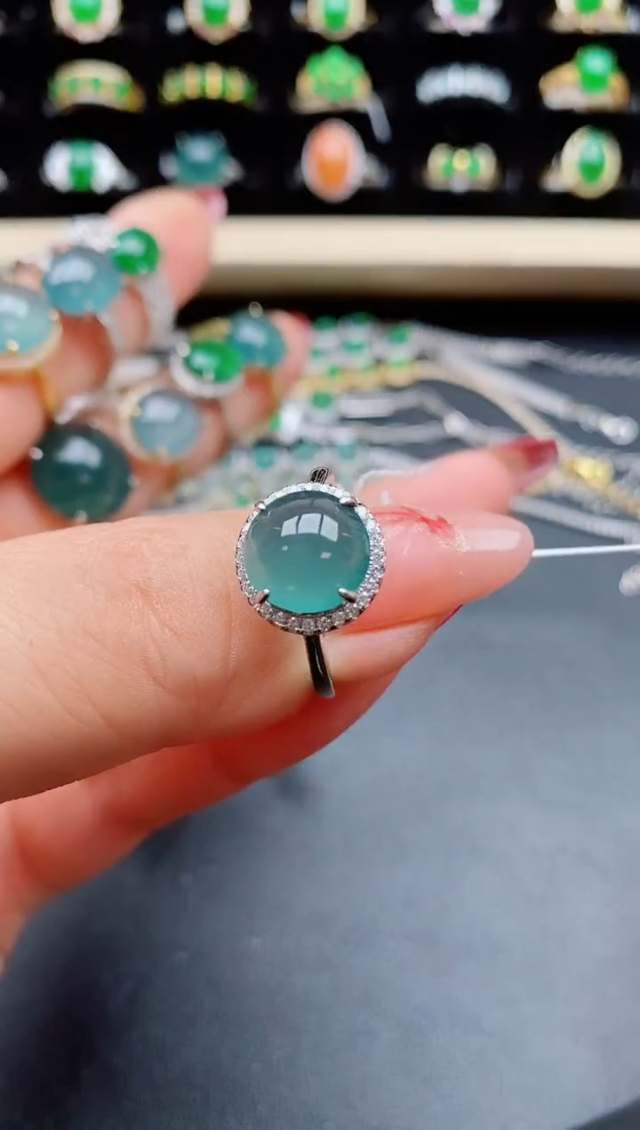 【闪购商品】翡翠戒指银S925镶嵌321321