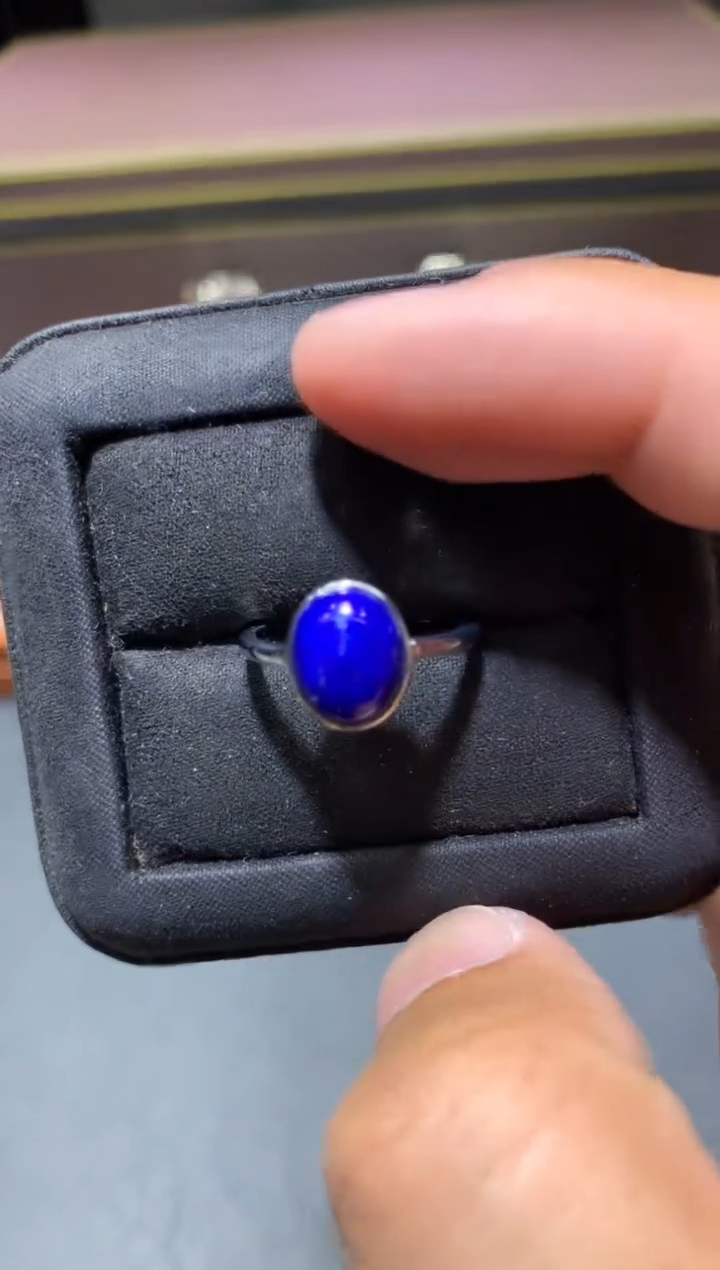 青金石未镶嵌戒指Q09【多样性发其一】