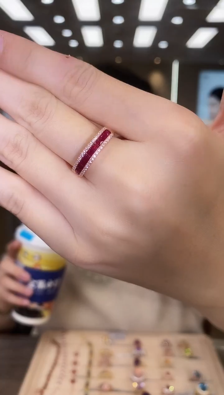 银S925镶嵌戒指红宝石09