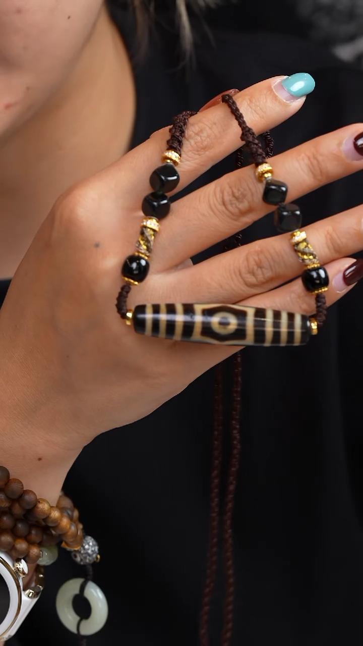 玛瑙/玉髓颈饰未镶嵌大鹏三眼锁骨链