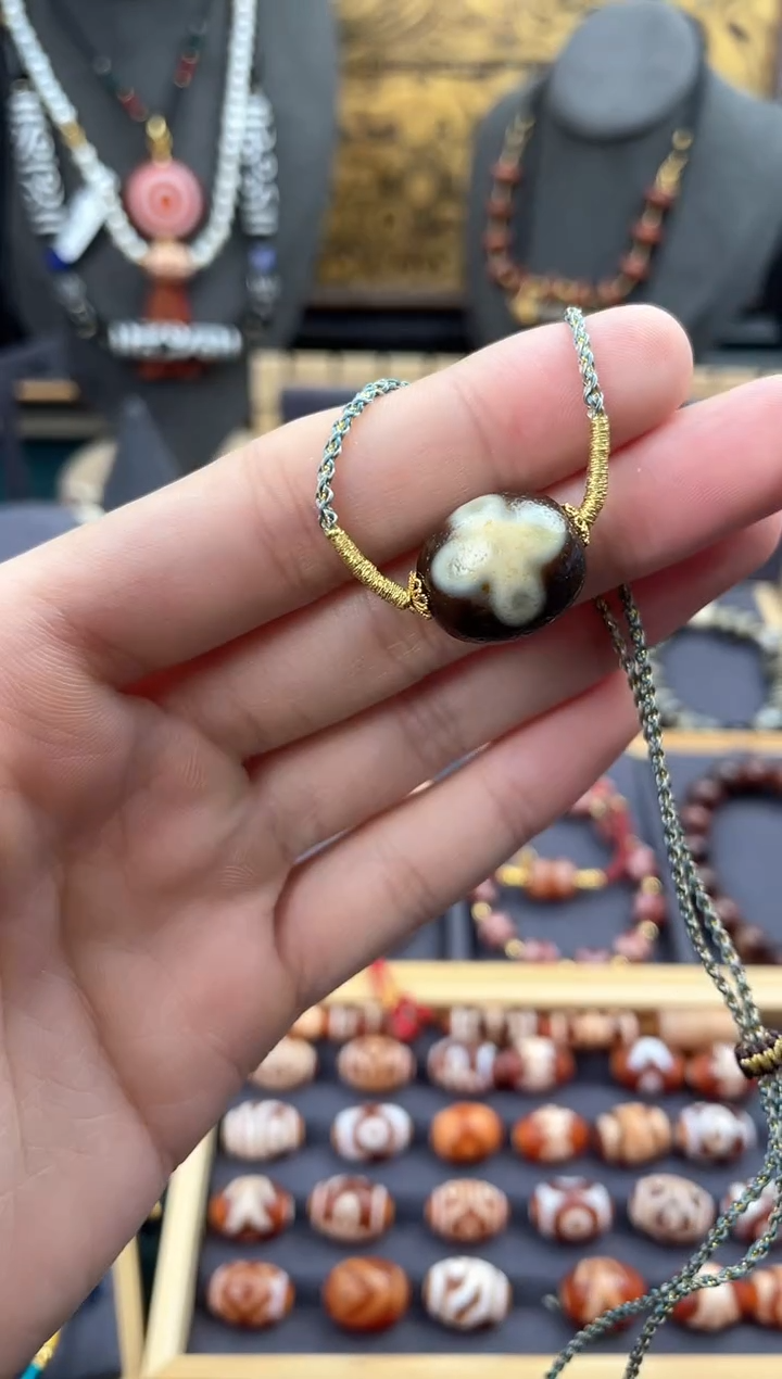 【闪购商品】玛瑙/玉髓项链未镶嵌美泓牙黄五闪锁骨链