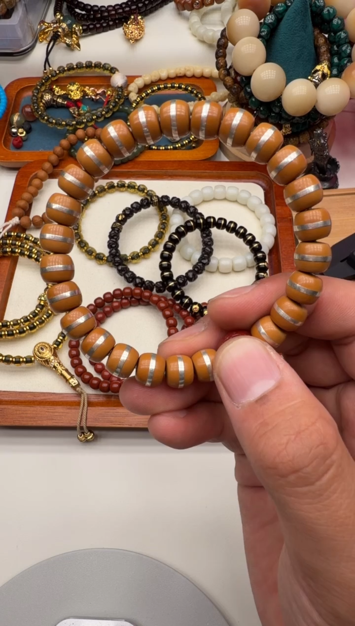 手串橄榄核核银素串