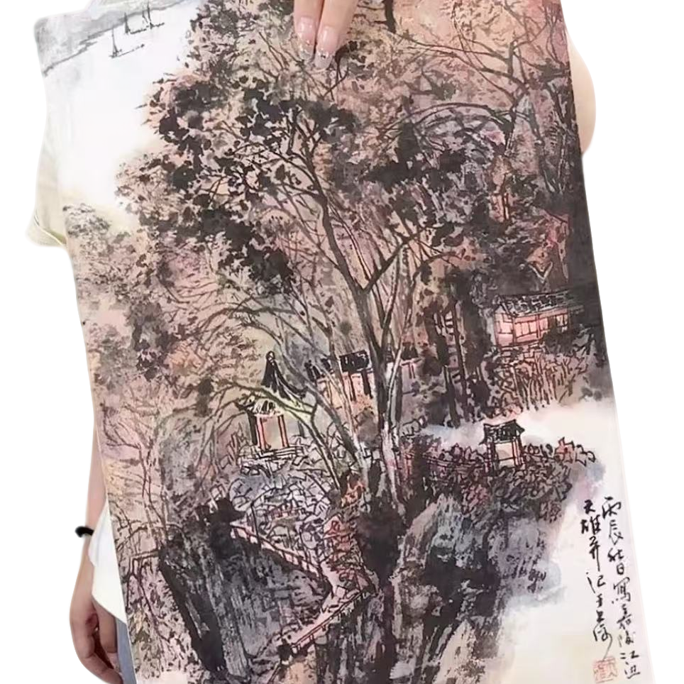蔡天雄老师 山水画纸芯原稿