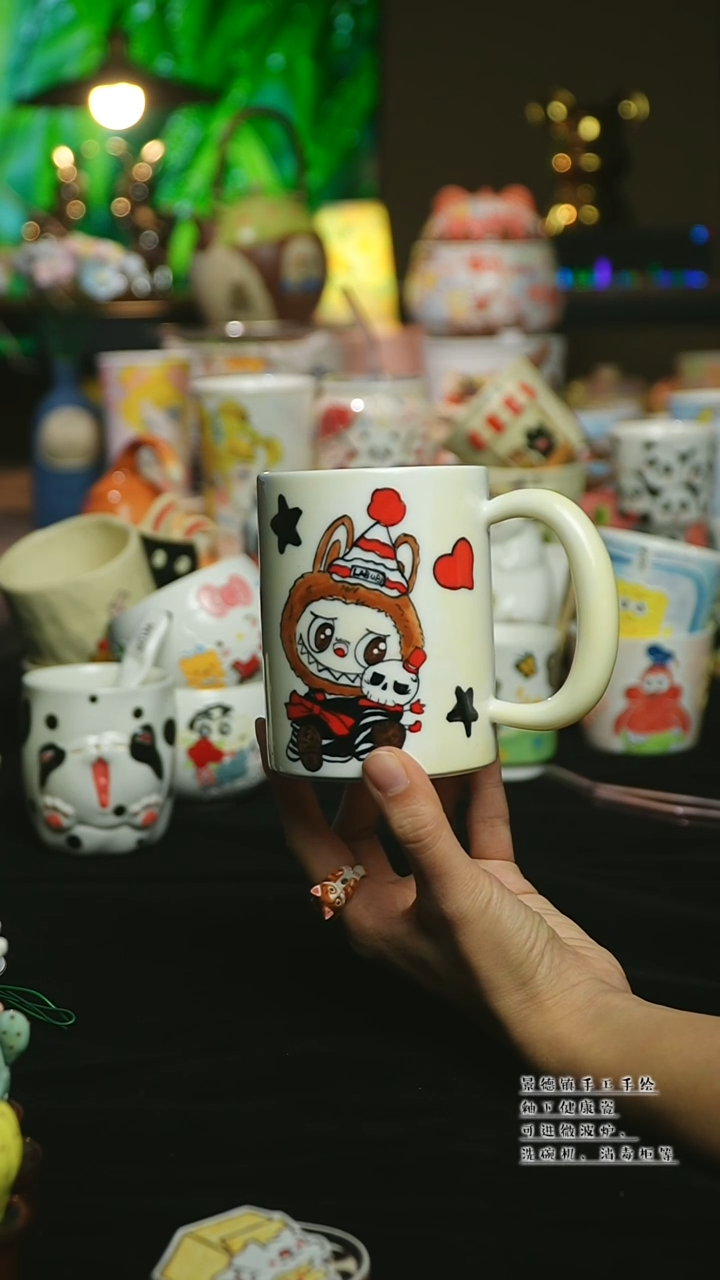 【闪购商品】杯陶瓷景德镇高温釉下彩&A374