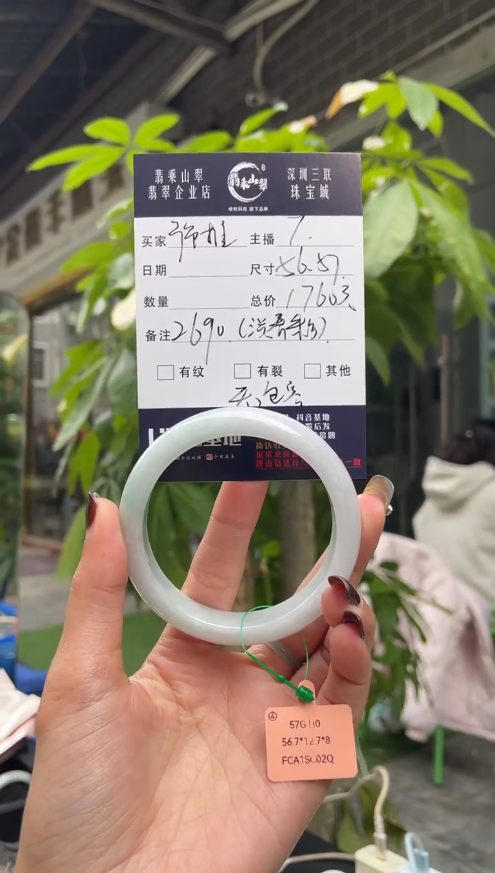 未镶嵌手镯翡翠Q 56正圈 2690