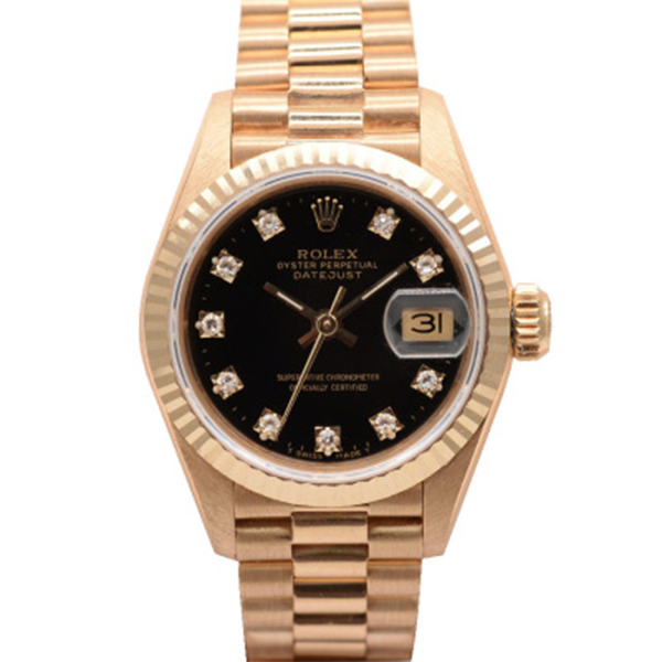 99新 Rolex/劳力士 老佛爷/劳力士69178后盘后钻/自动/单表/26mm