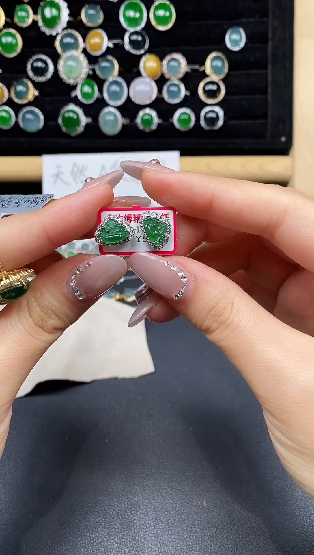 银S925镶嵌戒指翡翠111