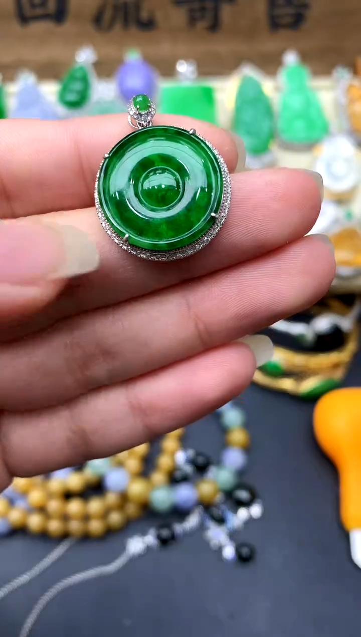 【闪购商品】翡翠颈饰18K金镶嵌294-中国好珍宝