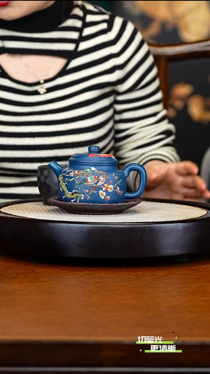 宜兴紫砂 SJK 墨绿泥 德钟 280cc