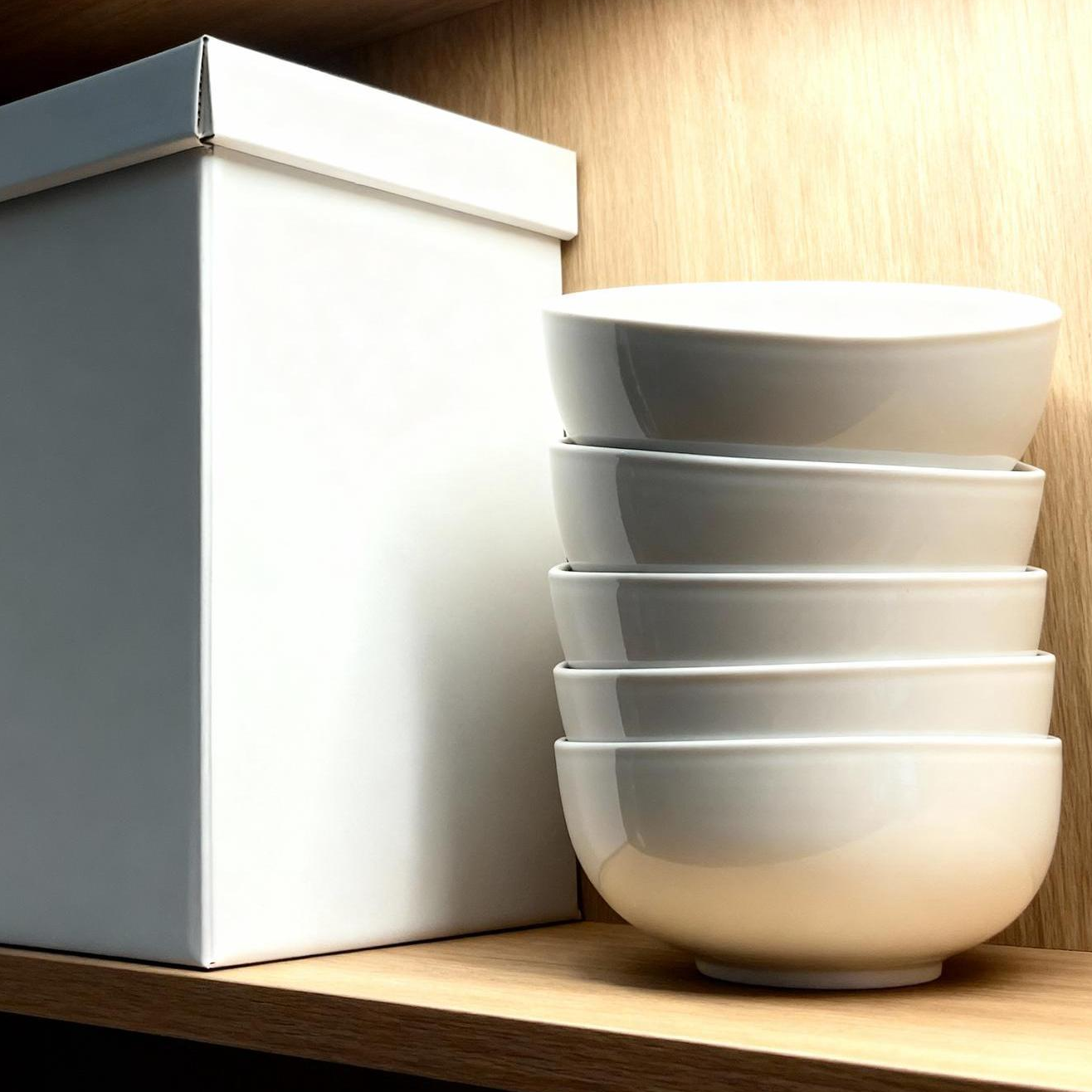 4个装6英寸异形厚实面碗泡面碗陶瓷大汤碗大碗家用吃饭碗面碗家用