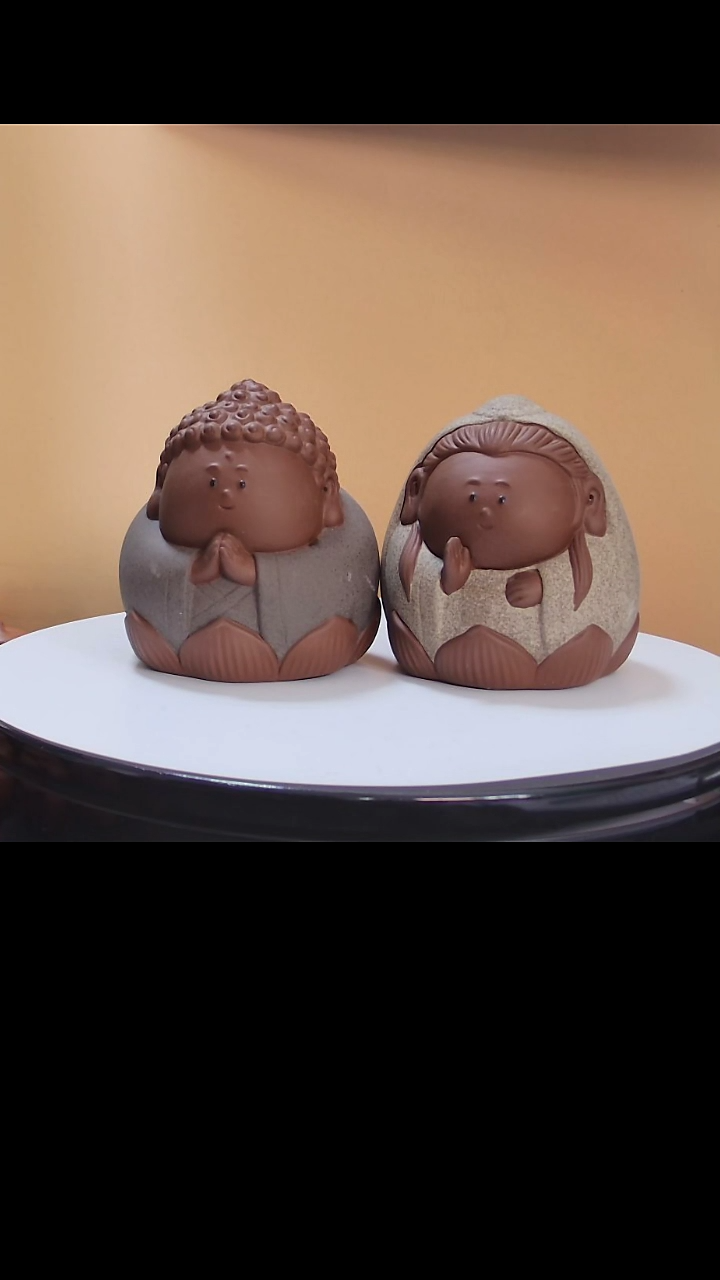 【闪购商品】摆件紫砂禅意如来观音摆件 1对