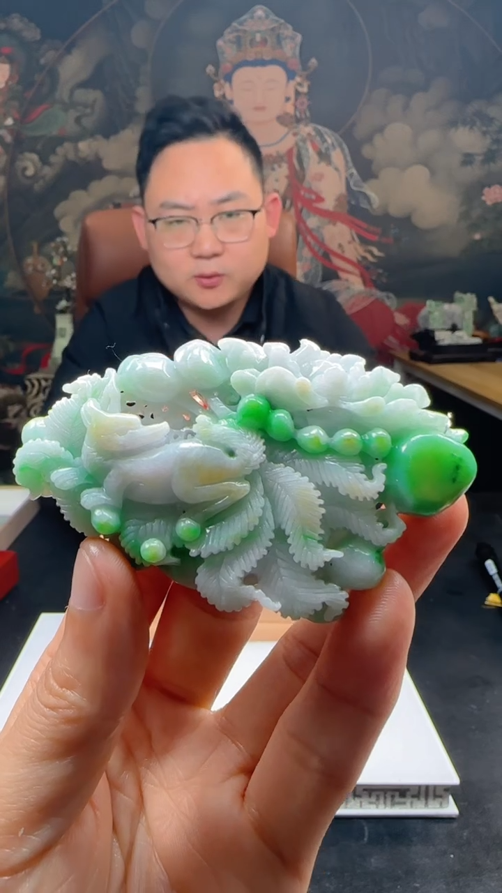 【闪购商品】定制翡翠未镶嵌L-@@QJXC11692