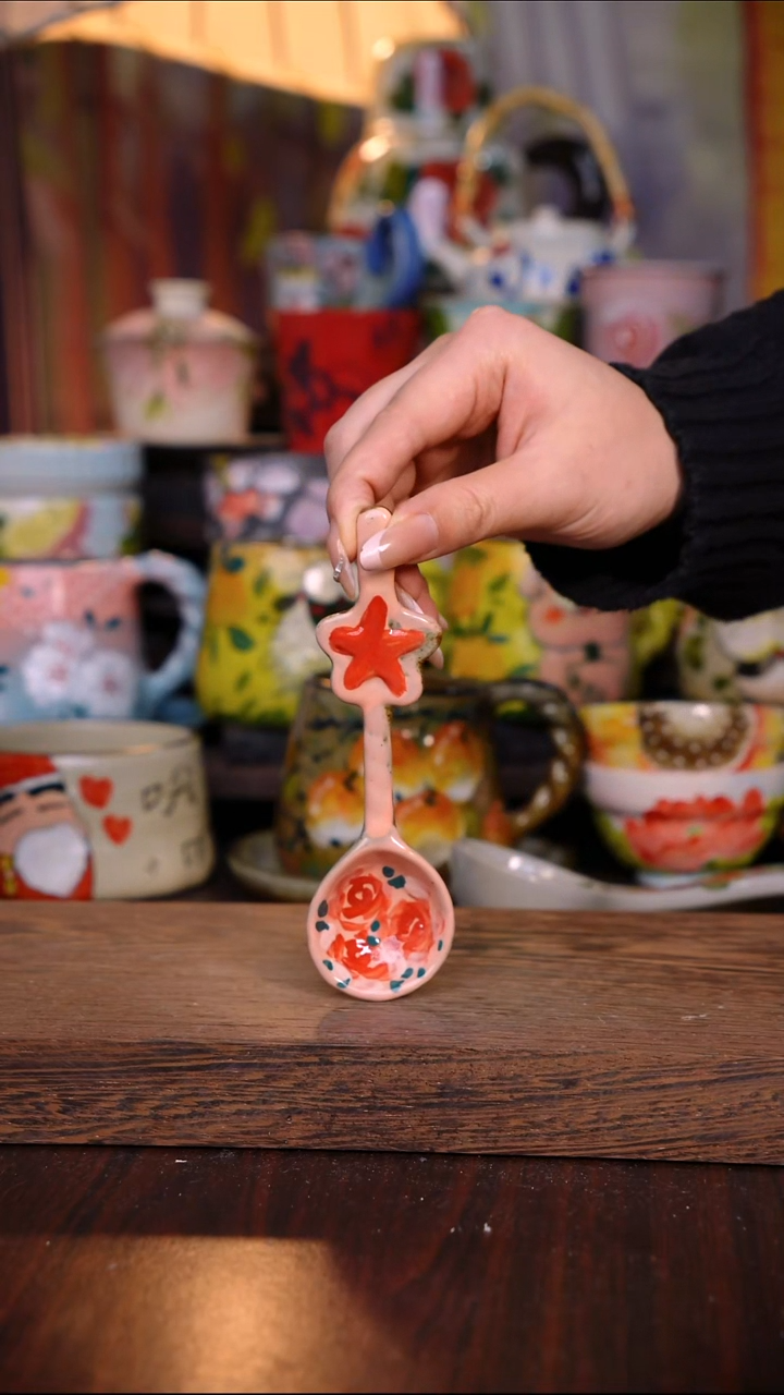 杯子陶泥垚手作 景德镇手工手绘陶瓷器物