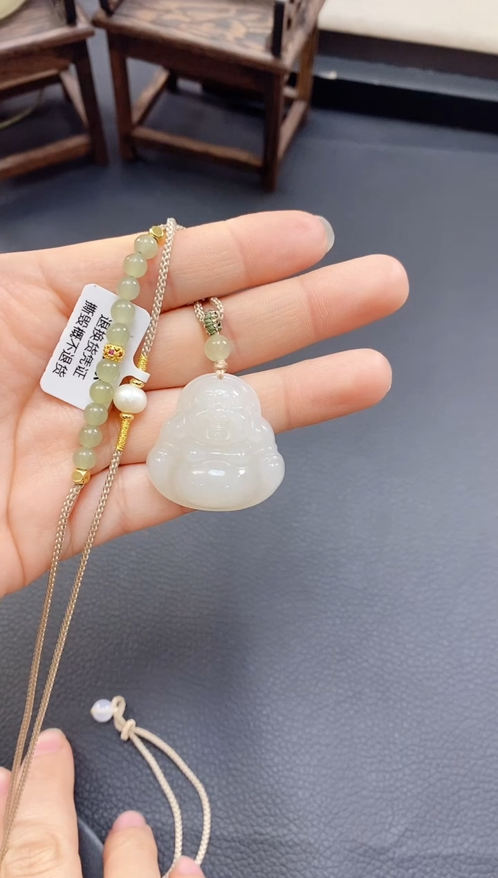 【闪购商品】和田玉颈饰未镶嵌白冰佛公SG-FG-30