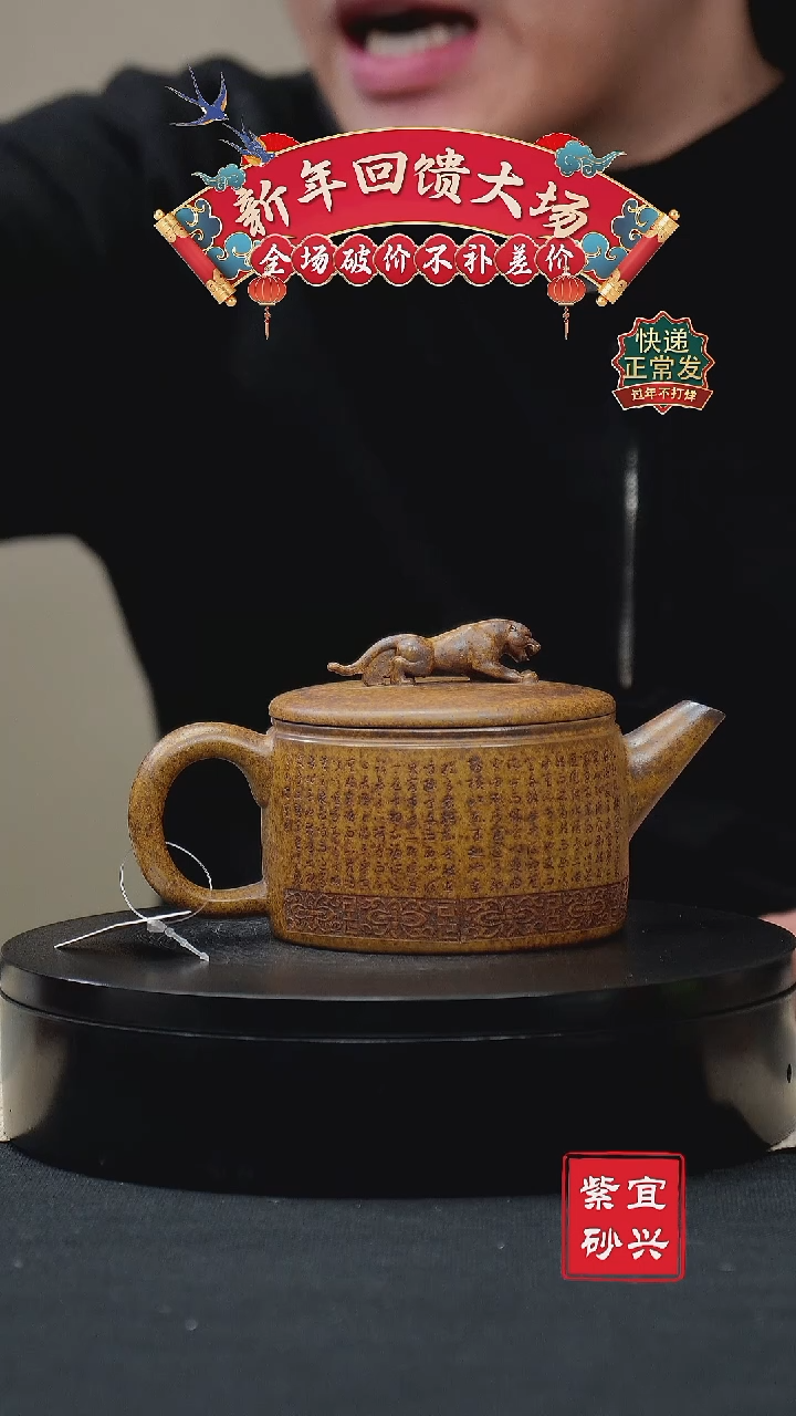 【闪购商品】紫砂茶壶148 卧虎藏龙 手工紫砂壶