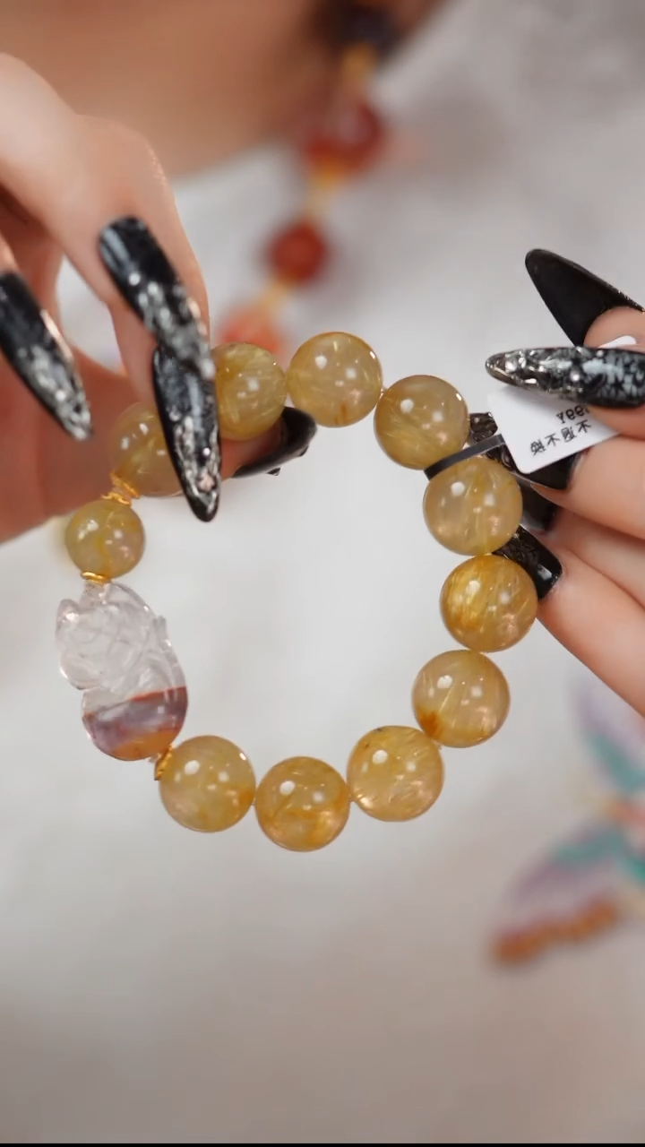 【闪购商品】水晶项链未镶嵌E608C   狐狐 金发晶手串