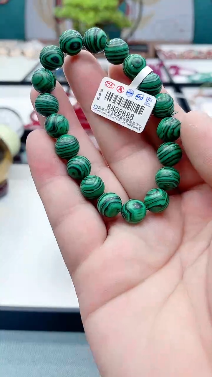 珐琅非金属精美高货绿孔雀10mm
