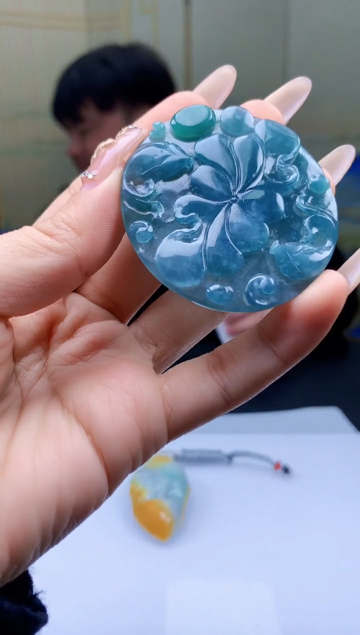 【闪购商品】定制翡翠未镶嵌5060ty-毛货挂件132