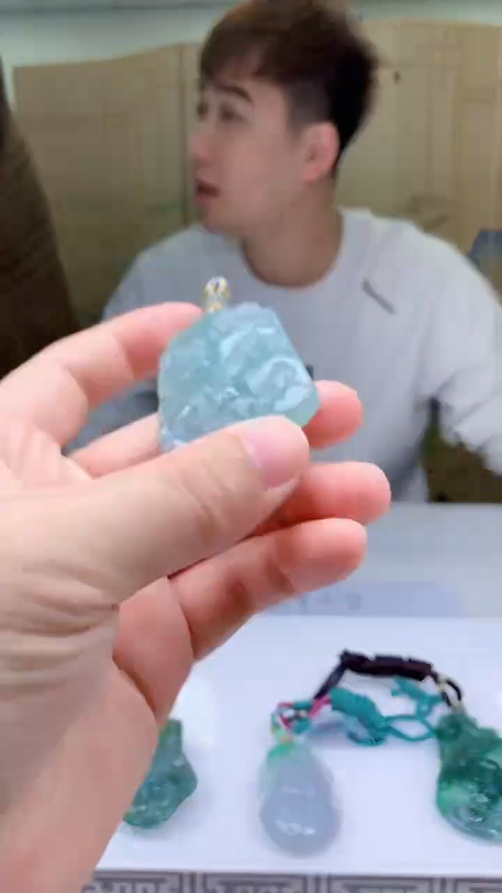 【闪购商品】定制翡翠未镶嵌4868ty-毛货挂件103