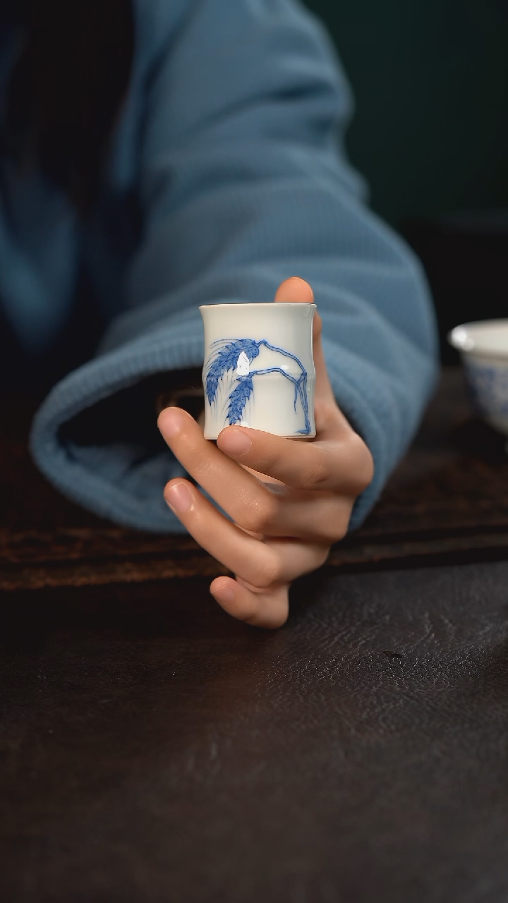 【闪购商品】杯聚澜堂五谷丰登小竹节杯