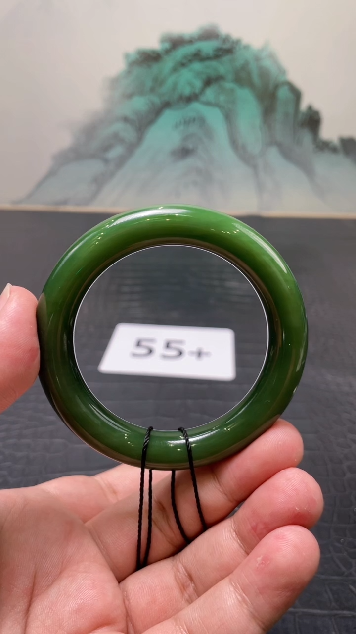 未镶嵌手镯和田玉（碧玉）蜡****达55+