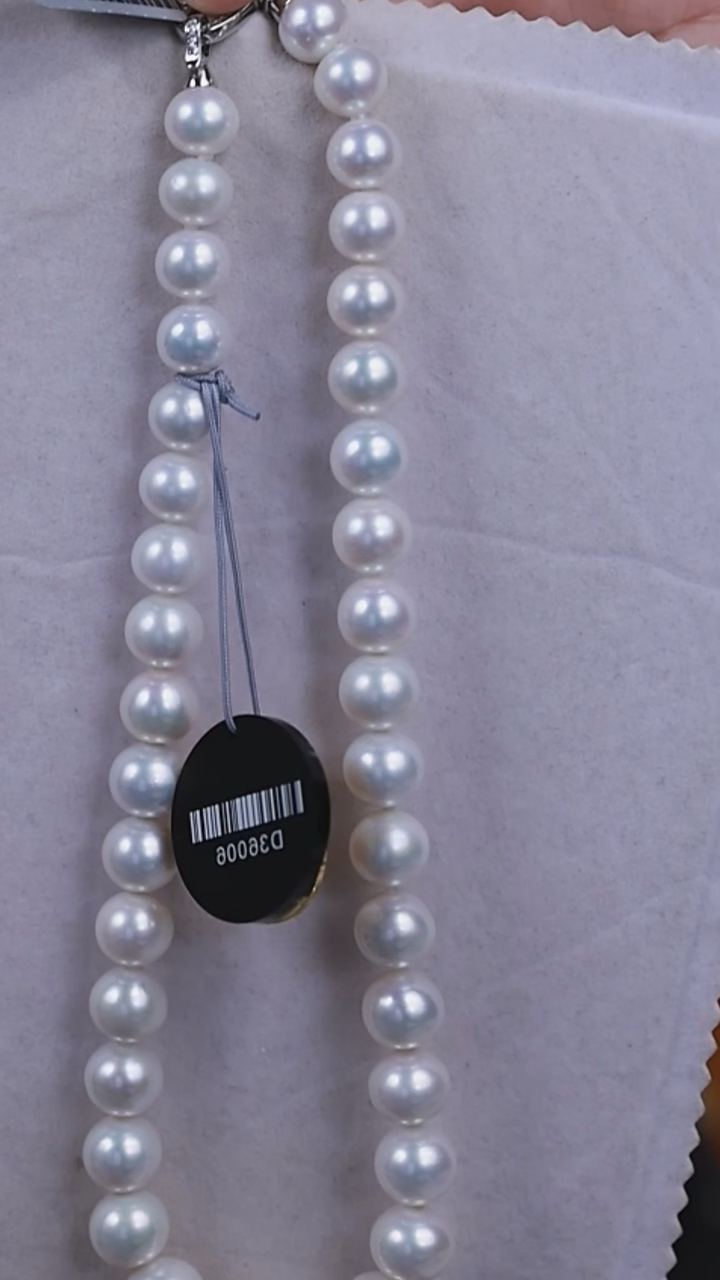 淡水珍珠银S925镶嵌项链经典款满珠项链