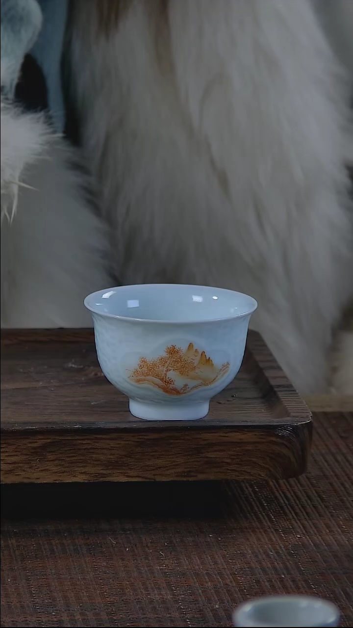 【闪购商品】折葵非器手工手绘帆红开窗炉式杯