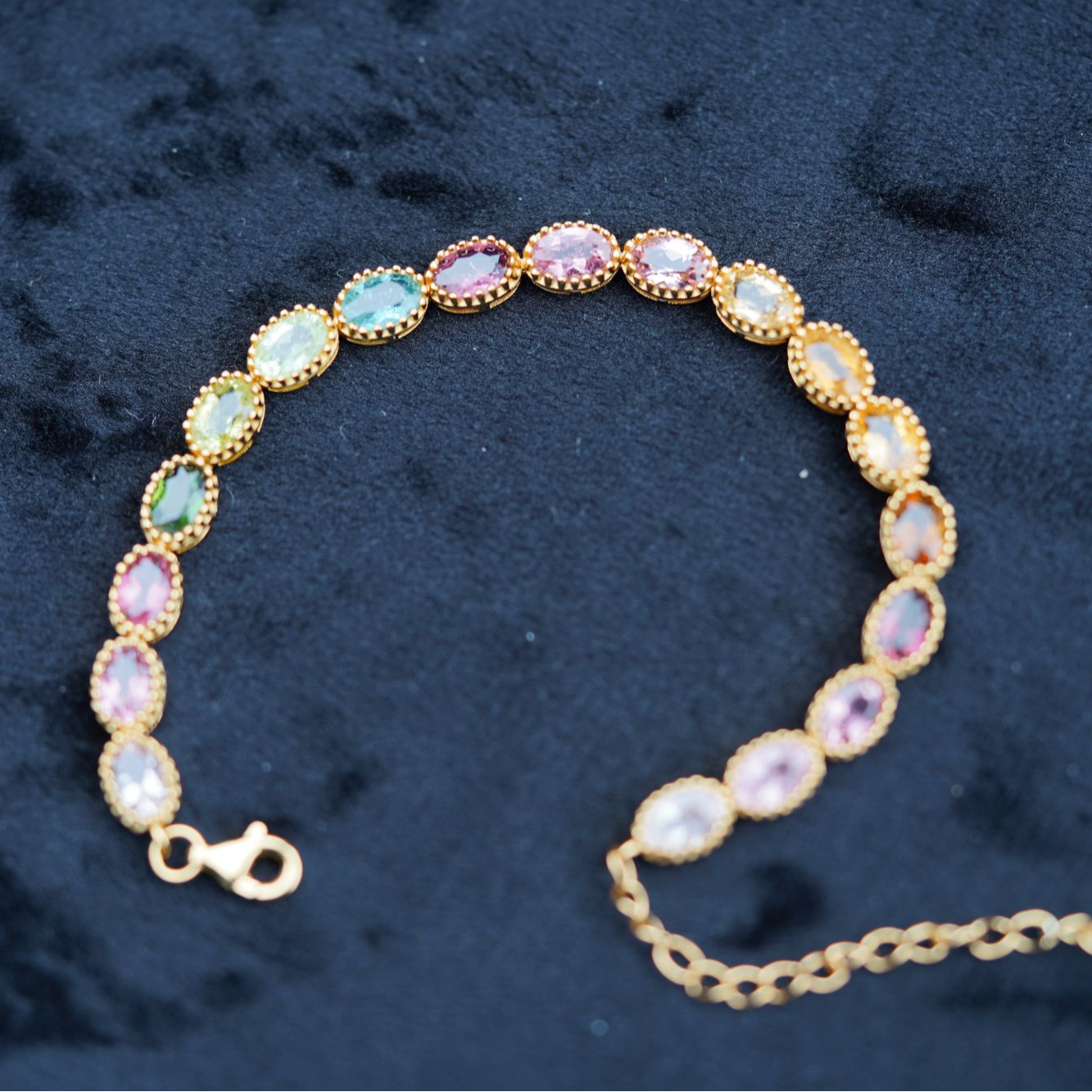 ZY-YGBXS625-碧玺手链4*6