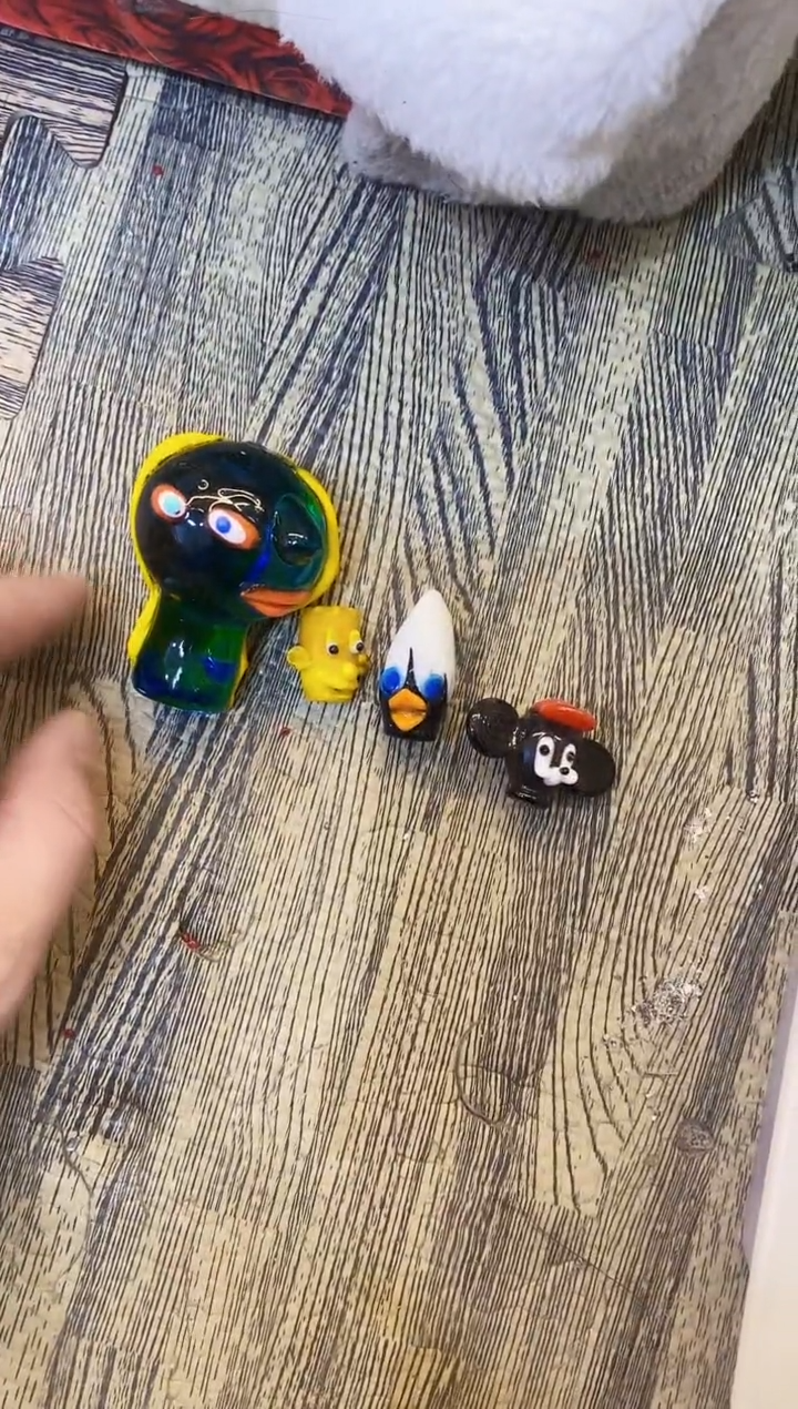【闪购商品】琉璃手工艺品4个人头摆件