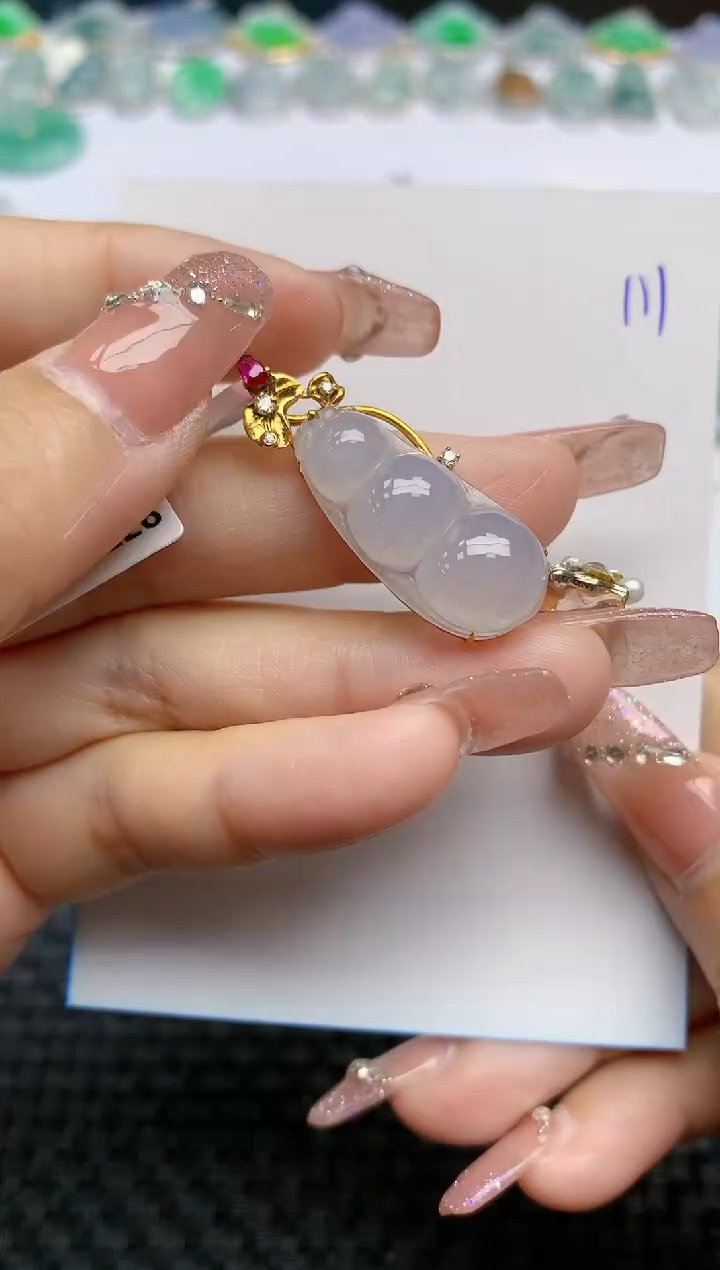 【闪购商品】翡翠颈饰18K金镶嵌天然A货翡翠 111