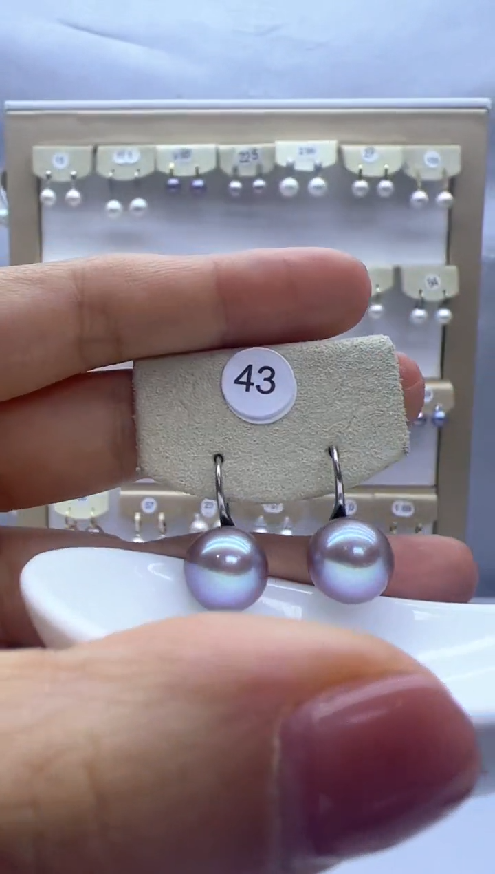 【闪购商品】淡水珍珠耳饰银S925镶嵌43