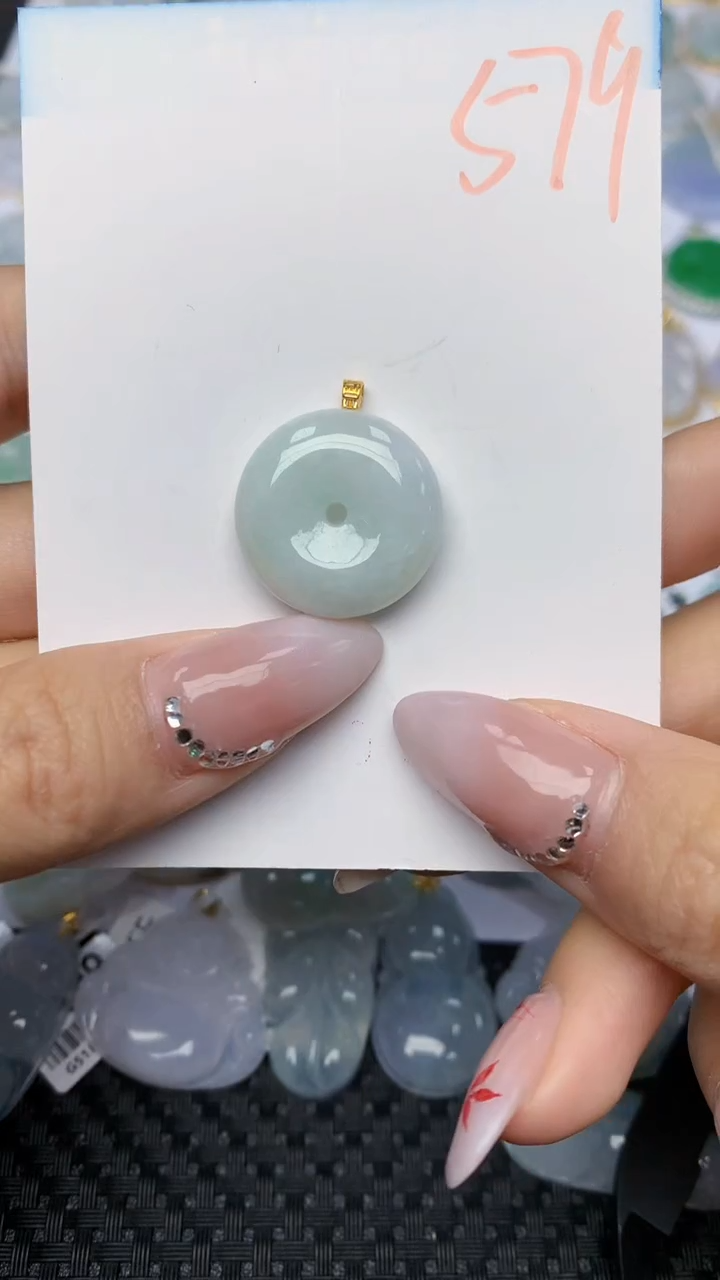 【闪购商品】翡翠颈饰18K金镶嵌 天然翡翠A货