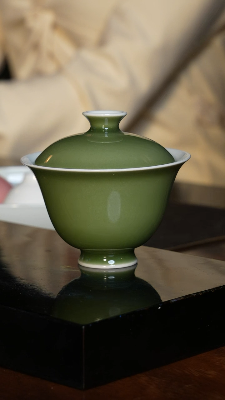 【闪购商品】南山雪堂翠绿盖碗