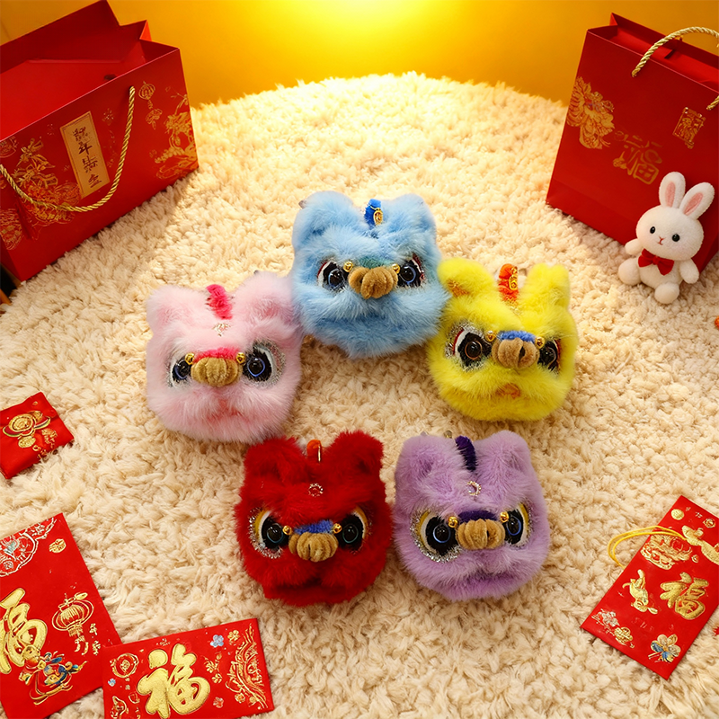 2026新款醒狮醒狮冰箱贴扭扭棒磁吸贴国潮公仔文创旅游礼品礼物