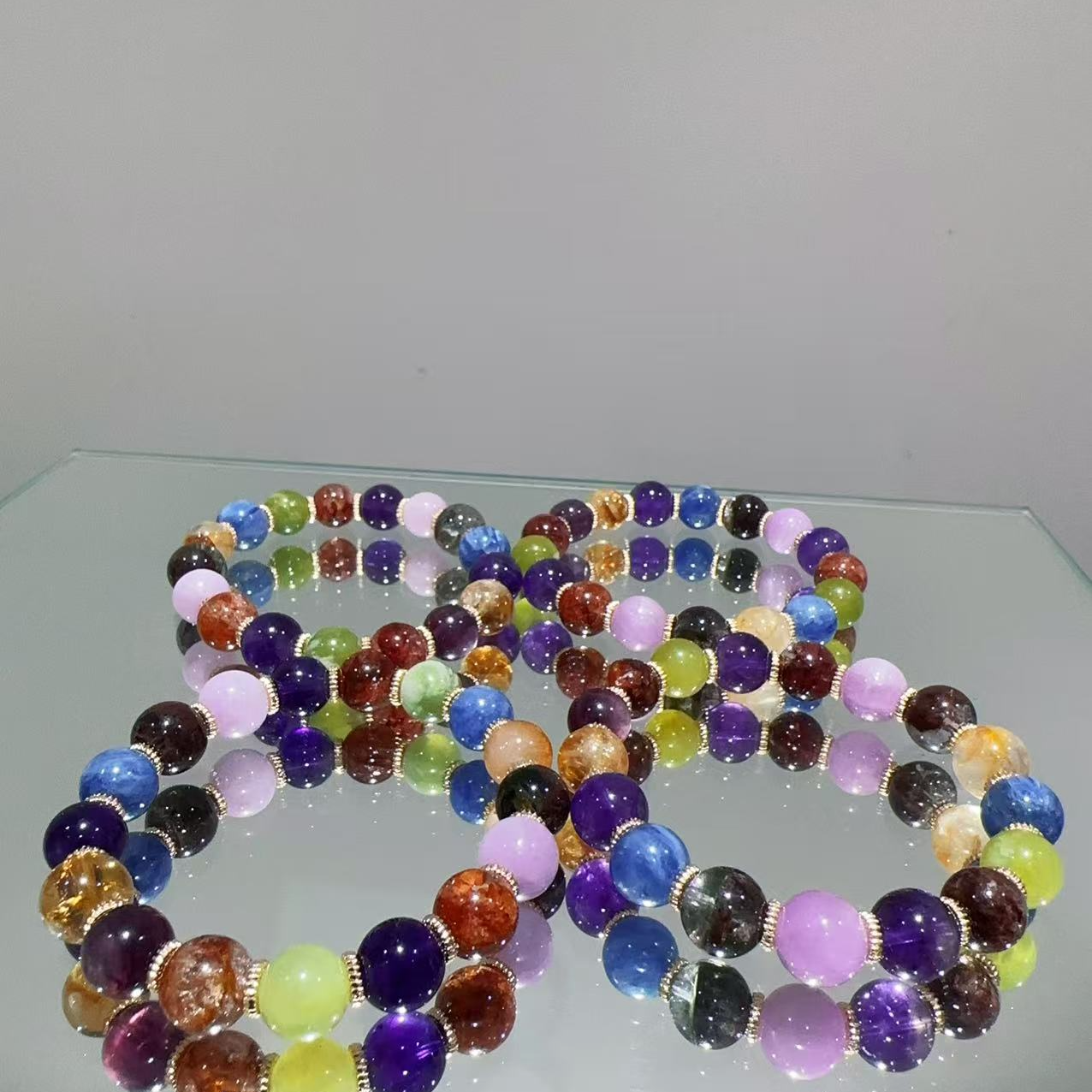 硕夏天然水晶多宝10-11mm设计款手链多样性发其一SX01280