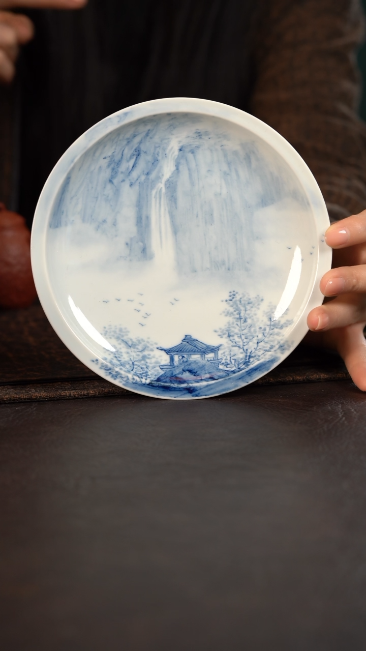 【闪购商品】杯867号HLX陶瓷重工山水大壶承