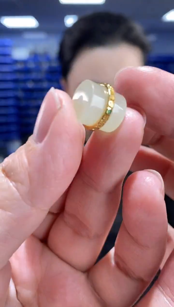 吊坠(不含链)银S925镶嵌和田玉DZ6959