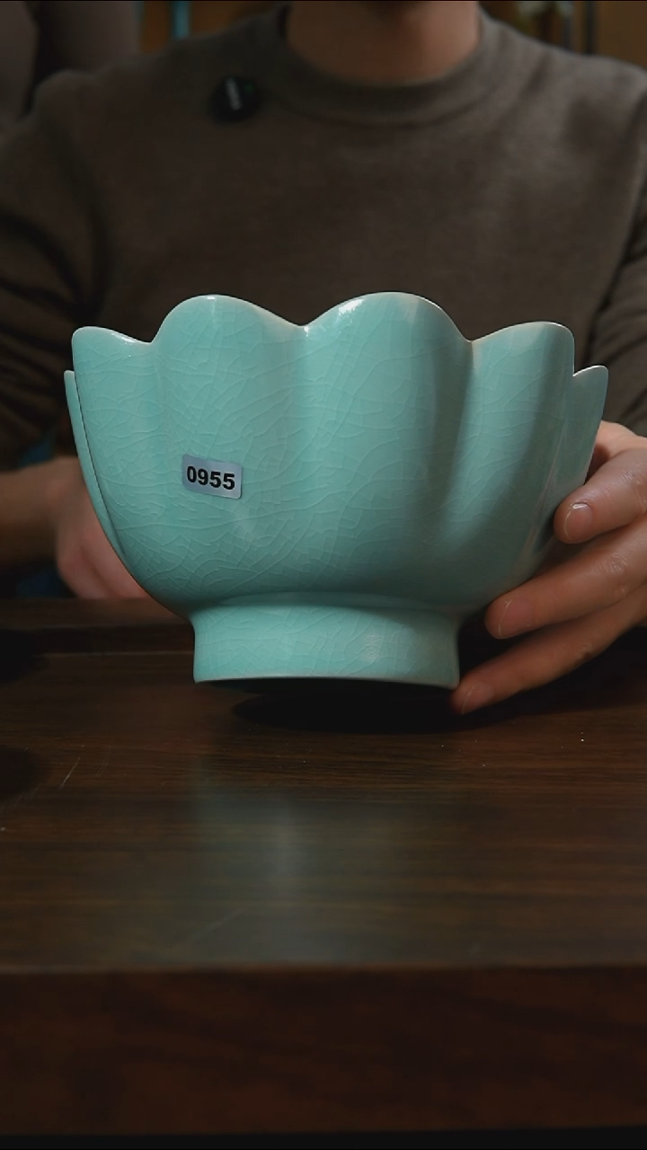 杯子瓷万*螺莲花温碗0955