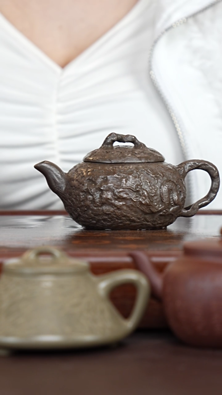 茶壶紫砂黄金段柴烧隐龙供春