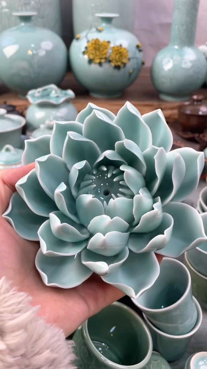 【闪购商品】纯手工 特价 微瑕 慧仙青瓷